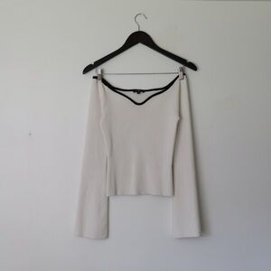 White Dynamite Long Sleeve Off Shoulder Top